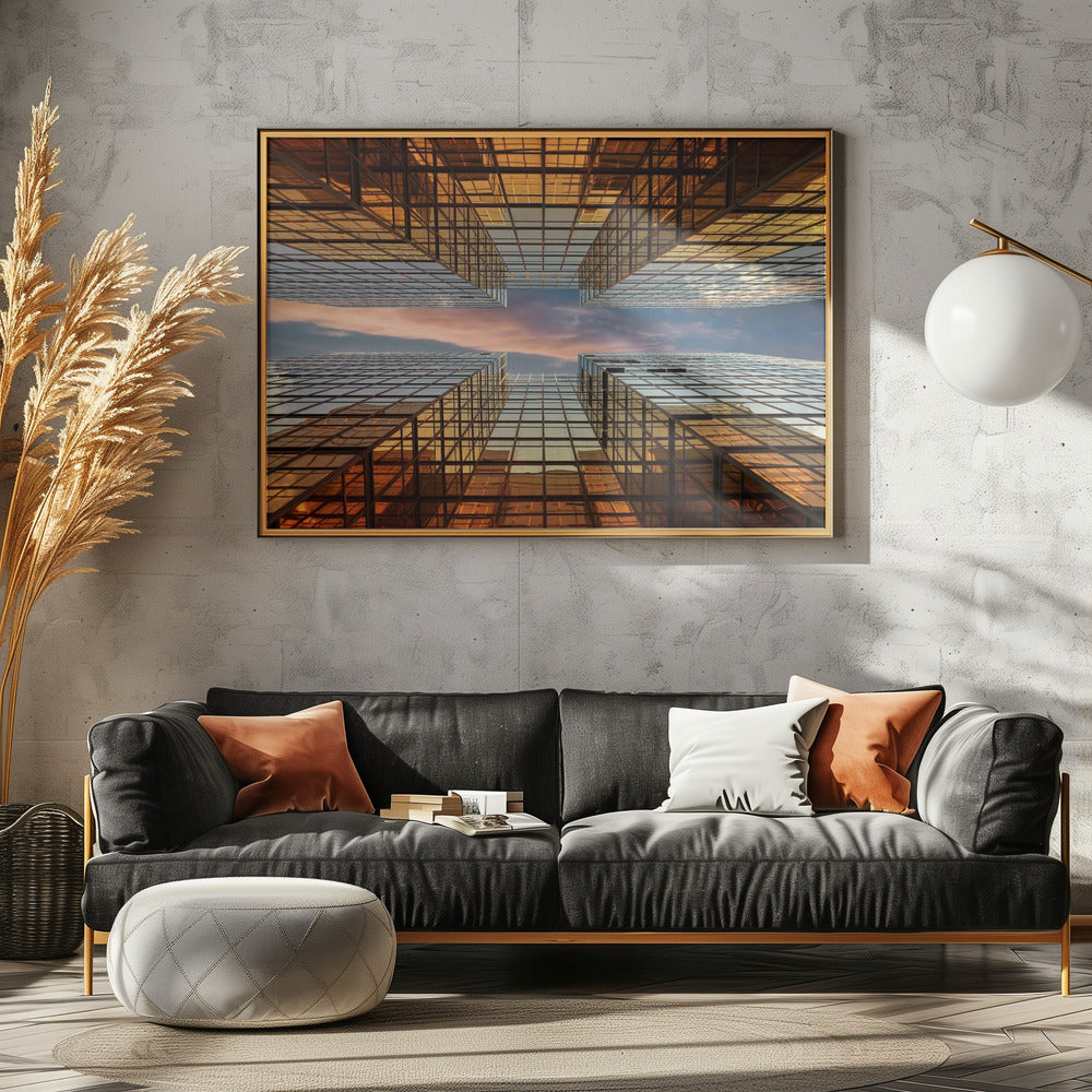 Golden Mirrors - Poster / Art Print - interiör
