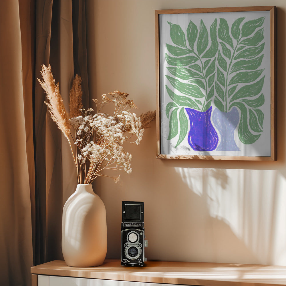 Big Green Twigs - Poster / Art Print - interiör