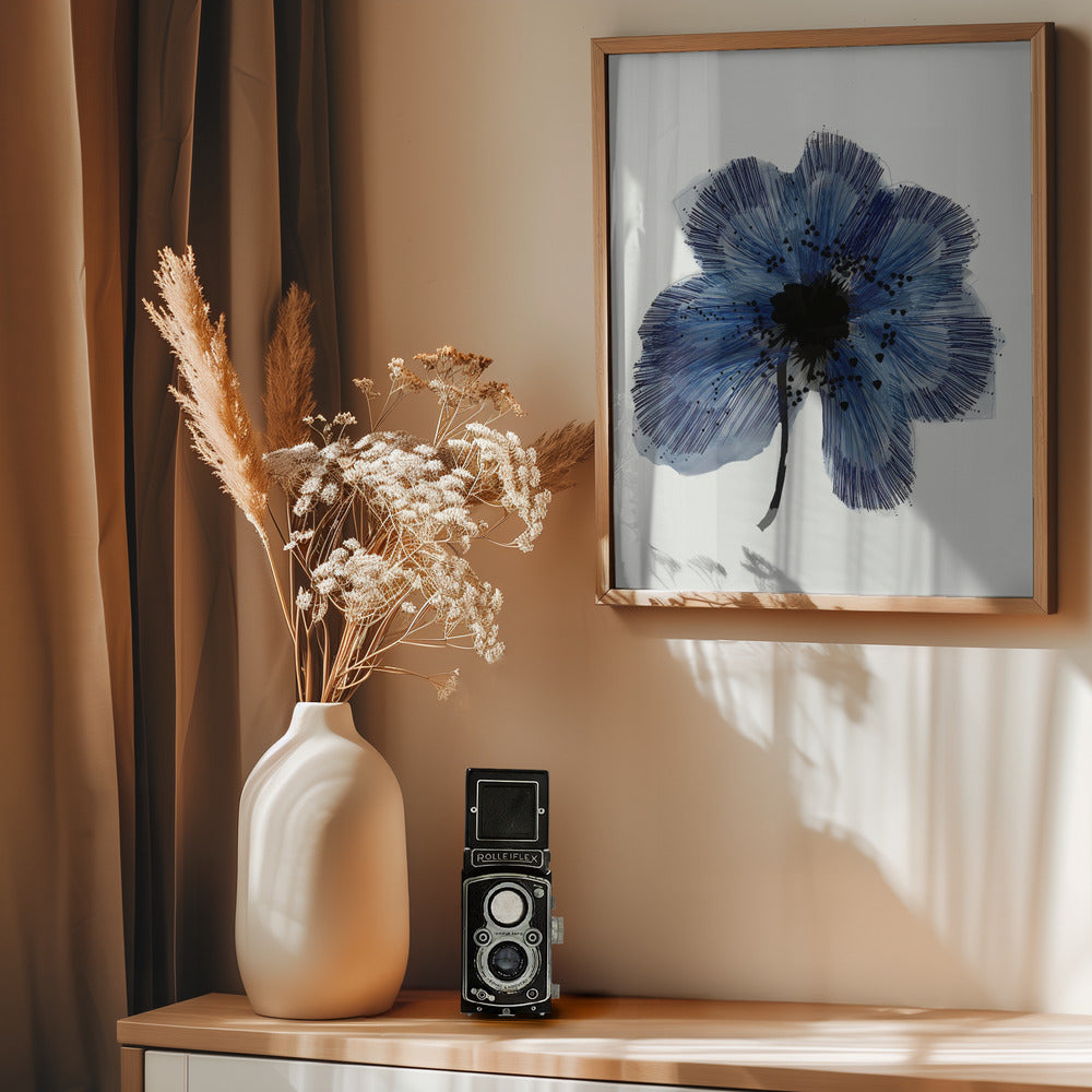 Blue Flower 2 - Poster / Art Print - interiör
