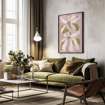 Abstract Flowers I - Poster / Art Print - interiör