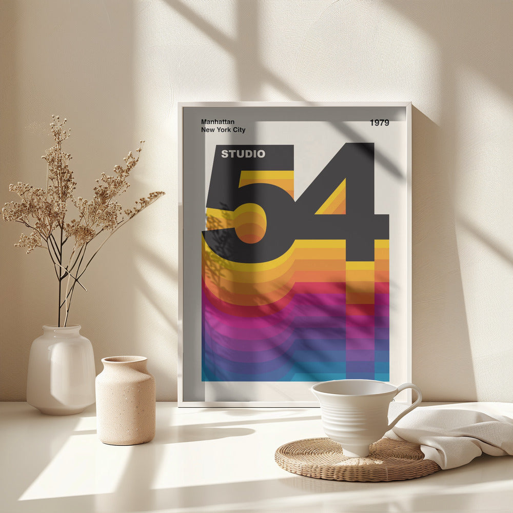 Studio 54 Retro Design - Poster / Art Print - interiör