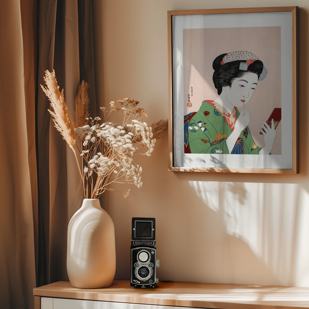 Woman Applying Rouge (1920) - Poster / Art Print - interiör