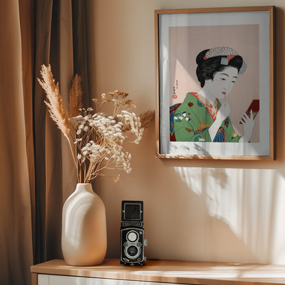 Woman Applying Rouge (1920) - Poster / Art Print - interiör
