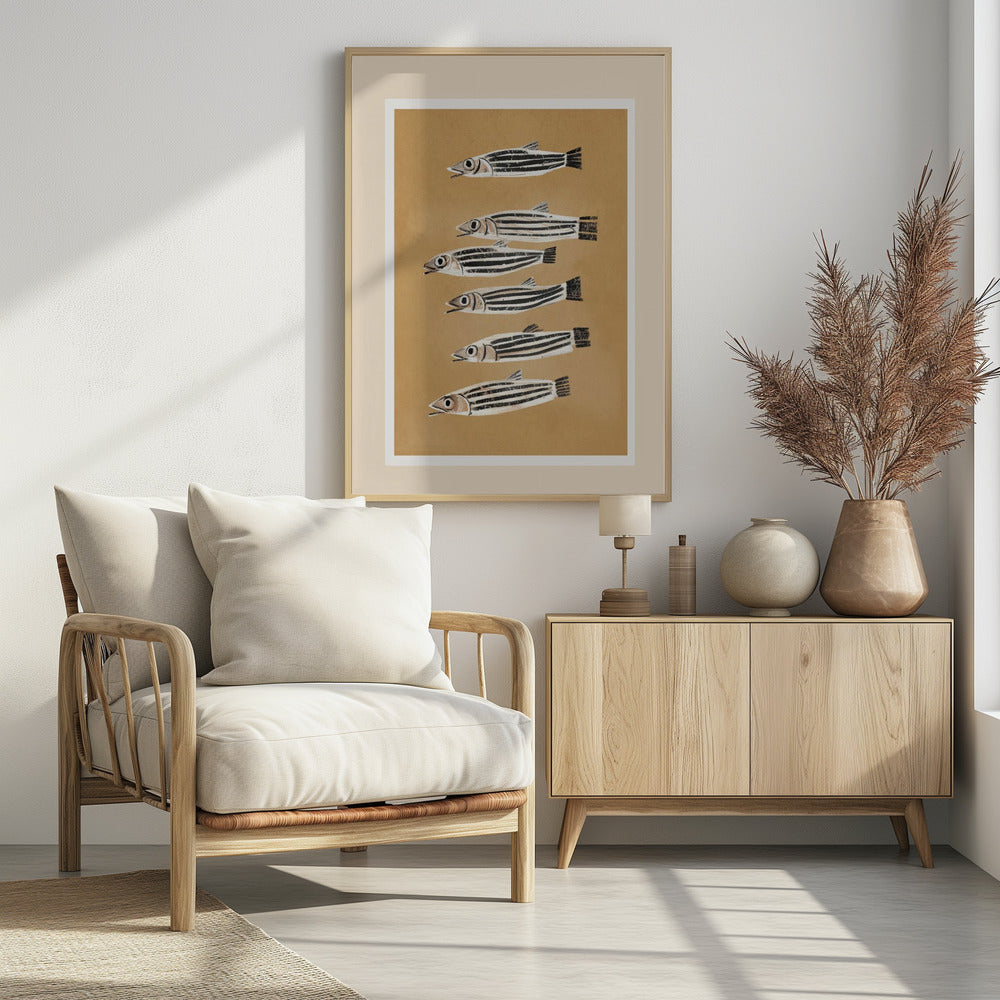 Minimal Fish Study - Poster / Art Print - interiör