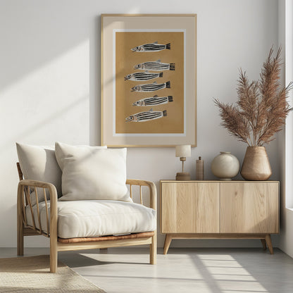 Minimal Fish Study - Poster / Art Print - interiör