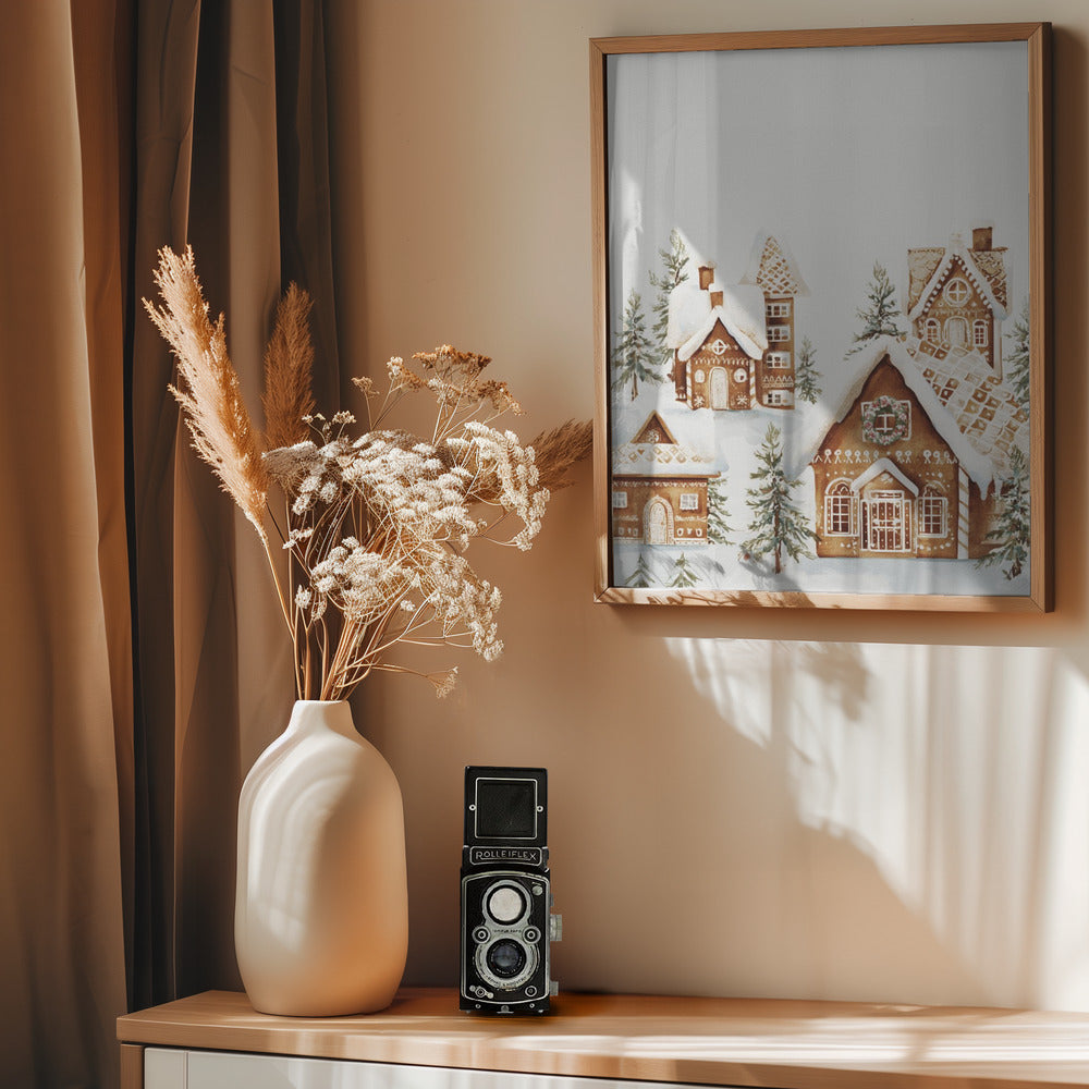 Gingerbread Village - Poster / Art Print - interiör