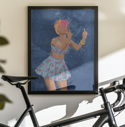 Not your girl - Poster / Art Print - interiör