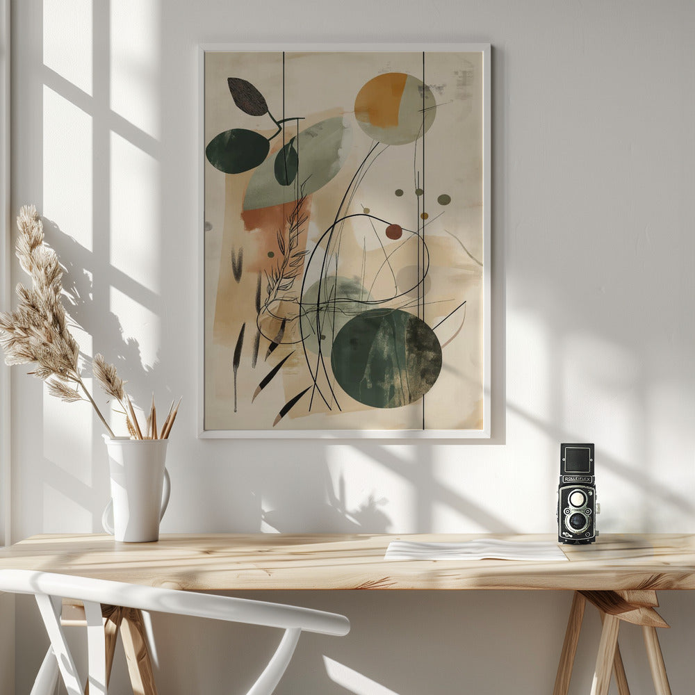 Abstract Beige No 2 - Poster / Art Print - interiör