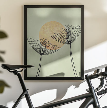 Abstract Botanical Art Print - Poster / Art Print - interiör