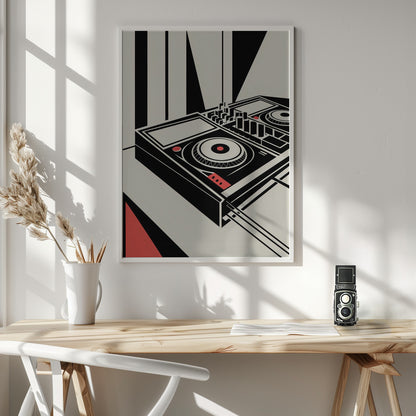 DJ Mixer - Bauhaus Style - Poster / Art Print - interiör
