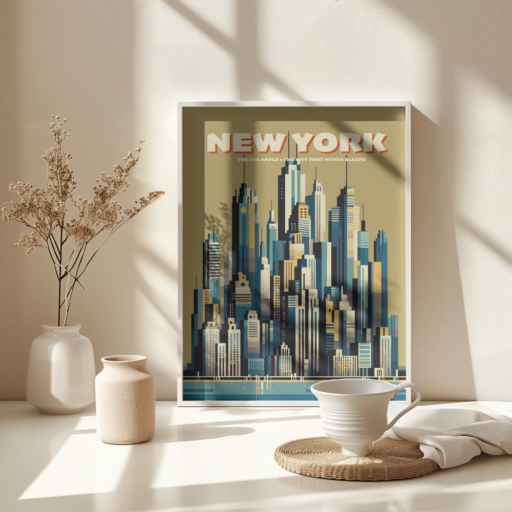 New York Skyline - Poster / Art Print - interiör