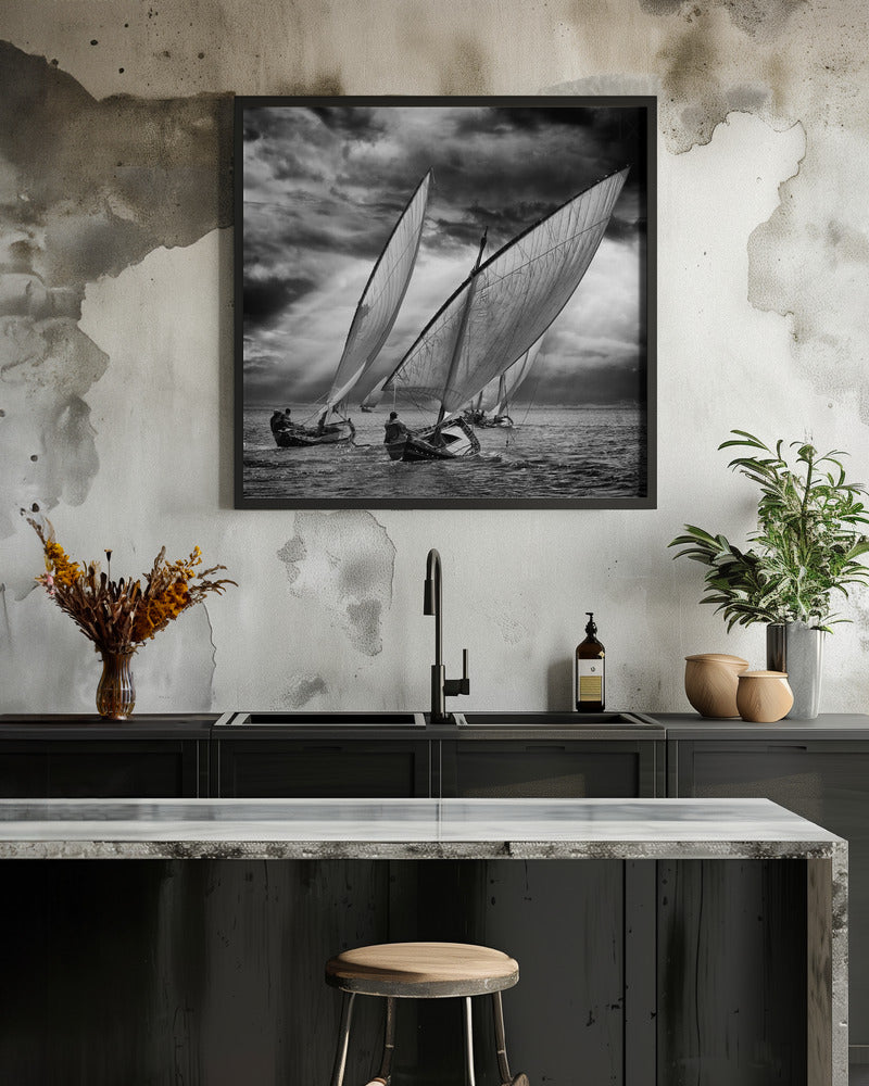 Sailboats and Light - Poster / Art Print - interiör