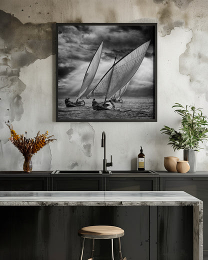 Sailboats and Light - Poster / Art Print - interiör