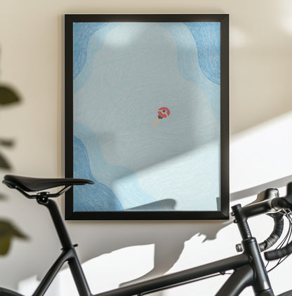 Floating in the Summer Ocean - Poster / Art Print - interiör