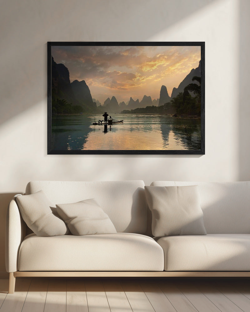 Golden Li River - Poster / Art Print - interiör