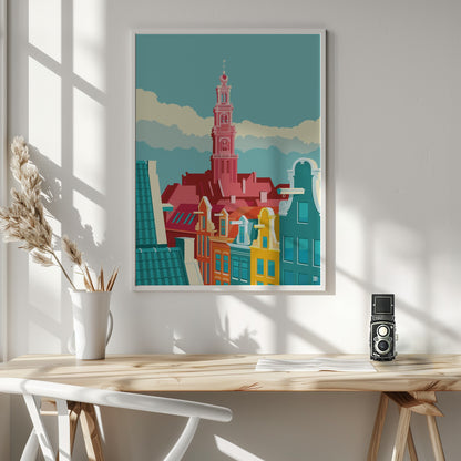 Amsterdam Westerkerk Jordaan - Poster / Art Print - interiör