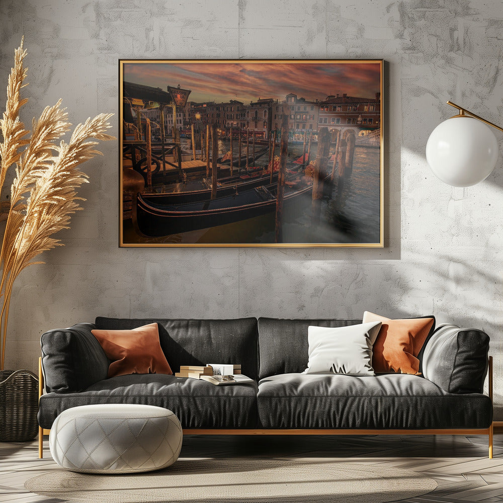 A Cozy Night in Venice - Poster / Art Print - interiör
