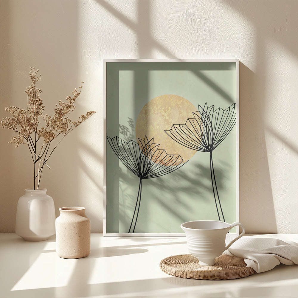 Abstract Botanical Art Print - Poster / Art Print - interiör