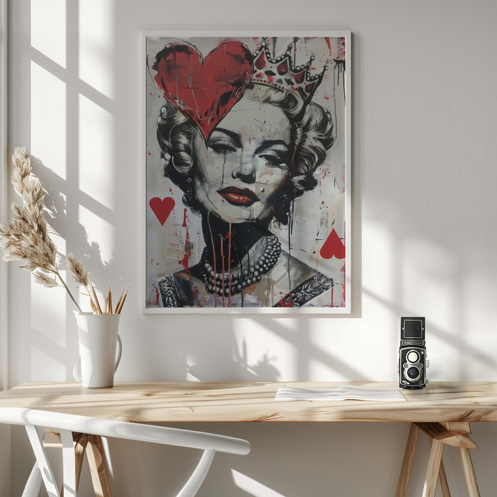 Queen of Hearts - Poster / Art Print - interiör