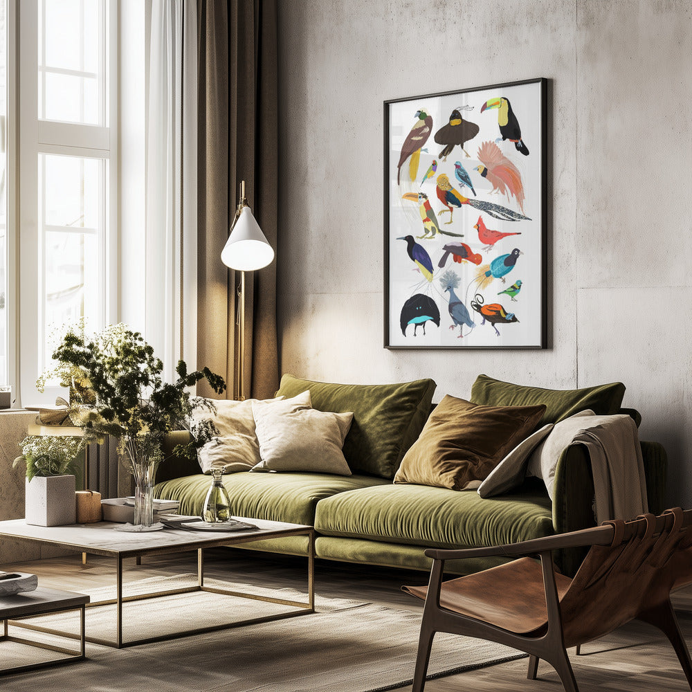Birds of Paradise - Poster / Art Print - interiör