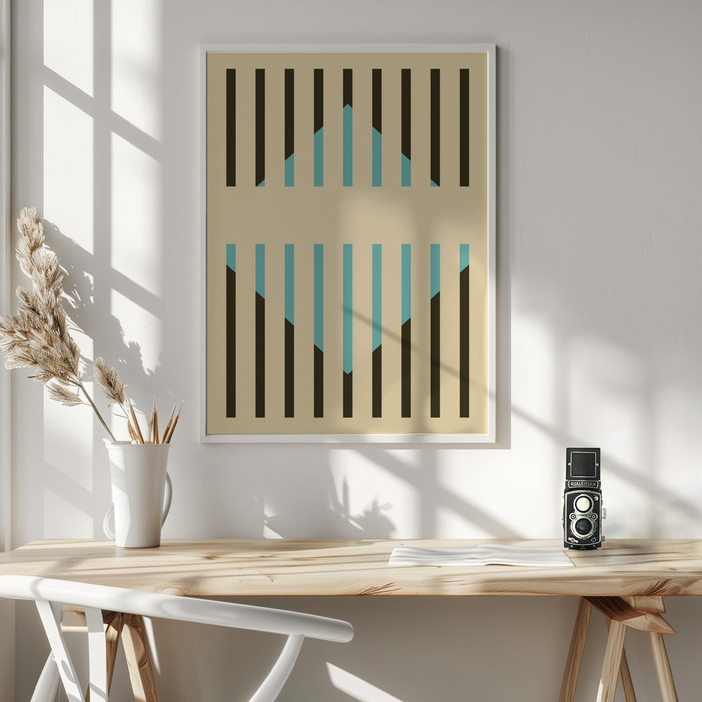 Faded Geometric #3 - Poster / Art Print - interiör