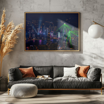 Victoria Harbour Light Show - Poster / Art Print - interiör