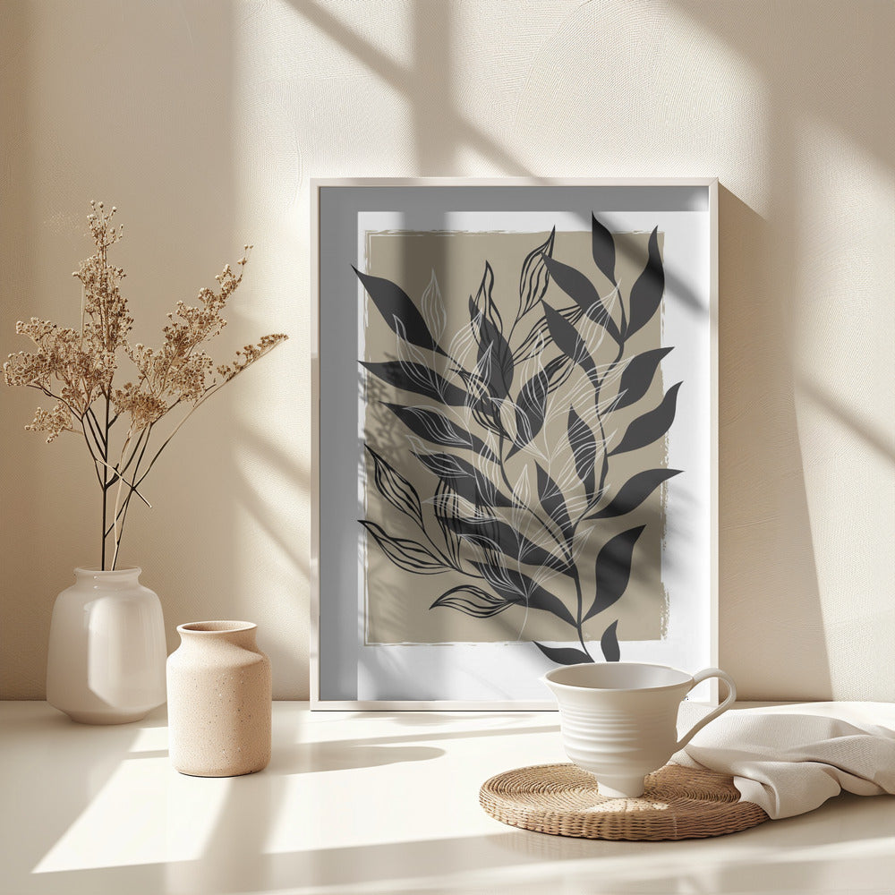 Black Seaweed - Poster / Art Print - interiör