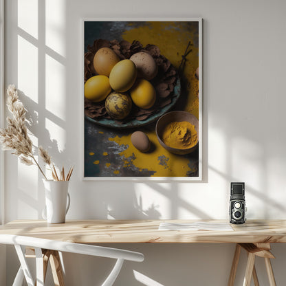 Yellow Eggs - Poster / Art Print - interiör