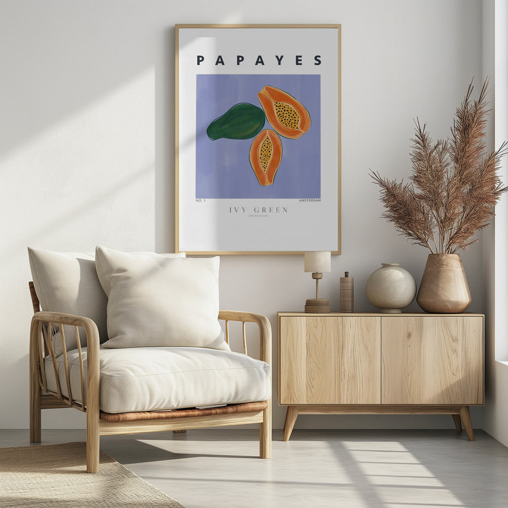 Papayes - Poster / Art Print - interiör