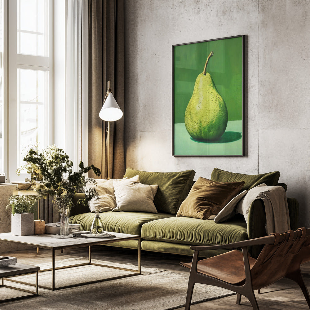 Green Pear - Poster / Art Print - interiör
