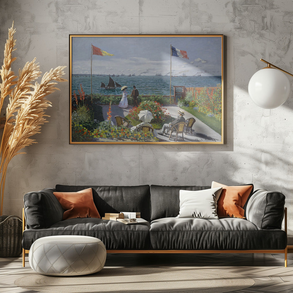 Garden At Sainte Adresse By Claude Monet - Poster / Art Print - interiör