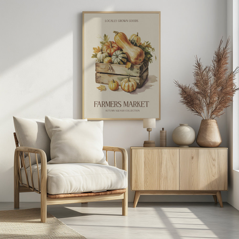 Farmers Market Squash - Poster / Art Print - interiör