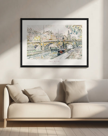 Tugboat At the Pont Neuf, Paris 1923 Poster - Poster / Art Print - interiör