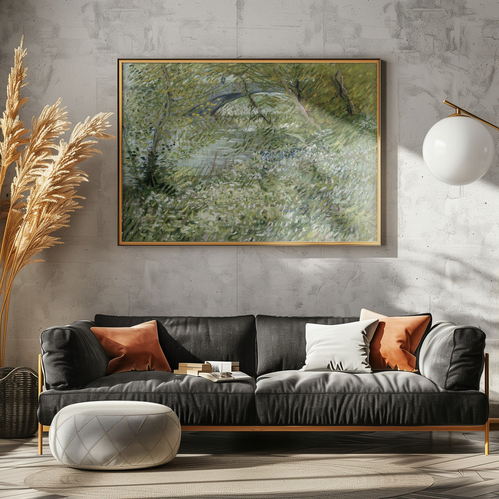 Vincent Van Gogh's River Bank In Springtime (1887) - Poster / Art Print - interiör