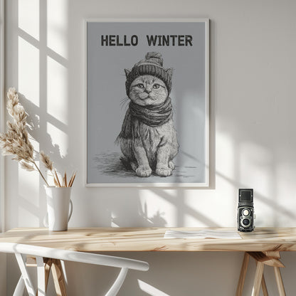 Hello Winter - Poster / Art Print - interiör