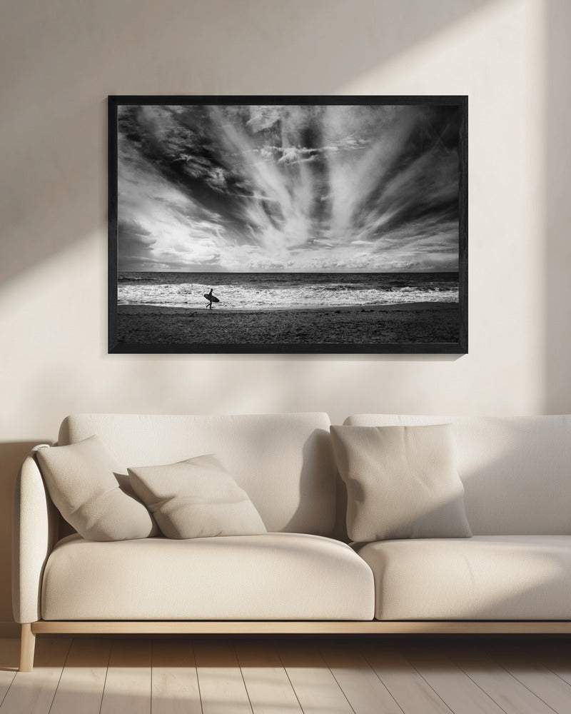 The loneliness of a surfer - Poster / Art Print - interiör
