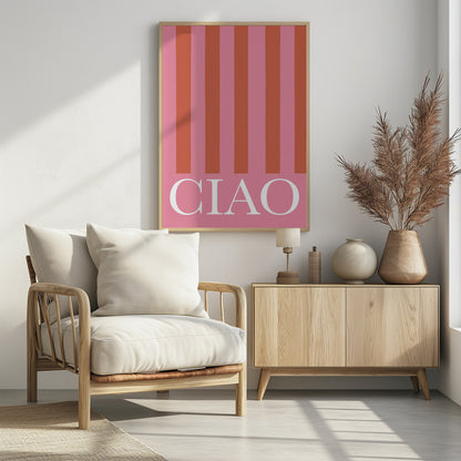 Ciao Stripes - Poster / Art Print - interiör