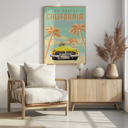 California Surf Poster - Poster / Art Print - interiör
