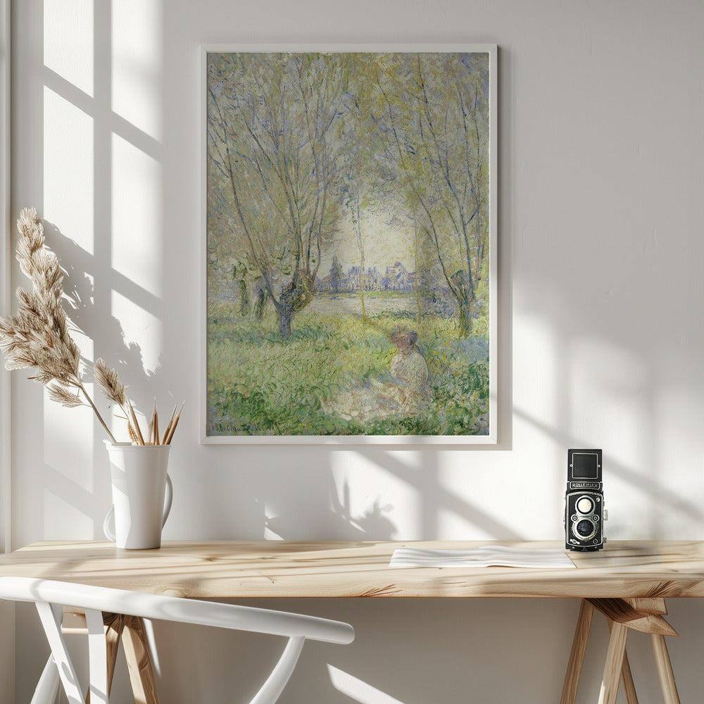 Woman Seated Under the Willows (1880) - Poster / Art Print - interiör
