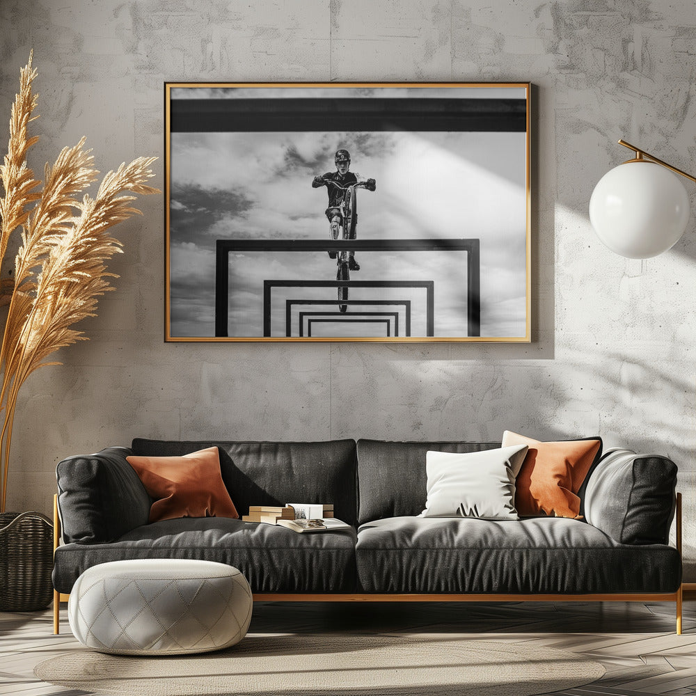 Trial Biker - Poster / Art Print - interiör