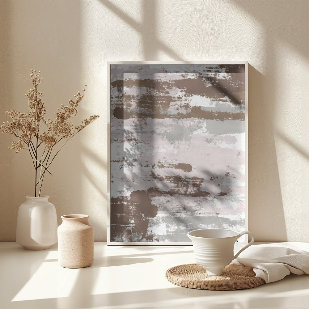 Abstract Mocha Paths - Poster / Art Print - interiör