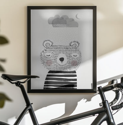 I Love Snow - Poster / Art Print - interiör