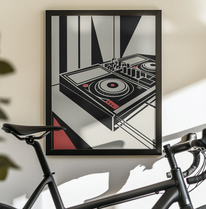 DJ Mixer - Bauhaus Style - Poster / Art Print - interiör