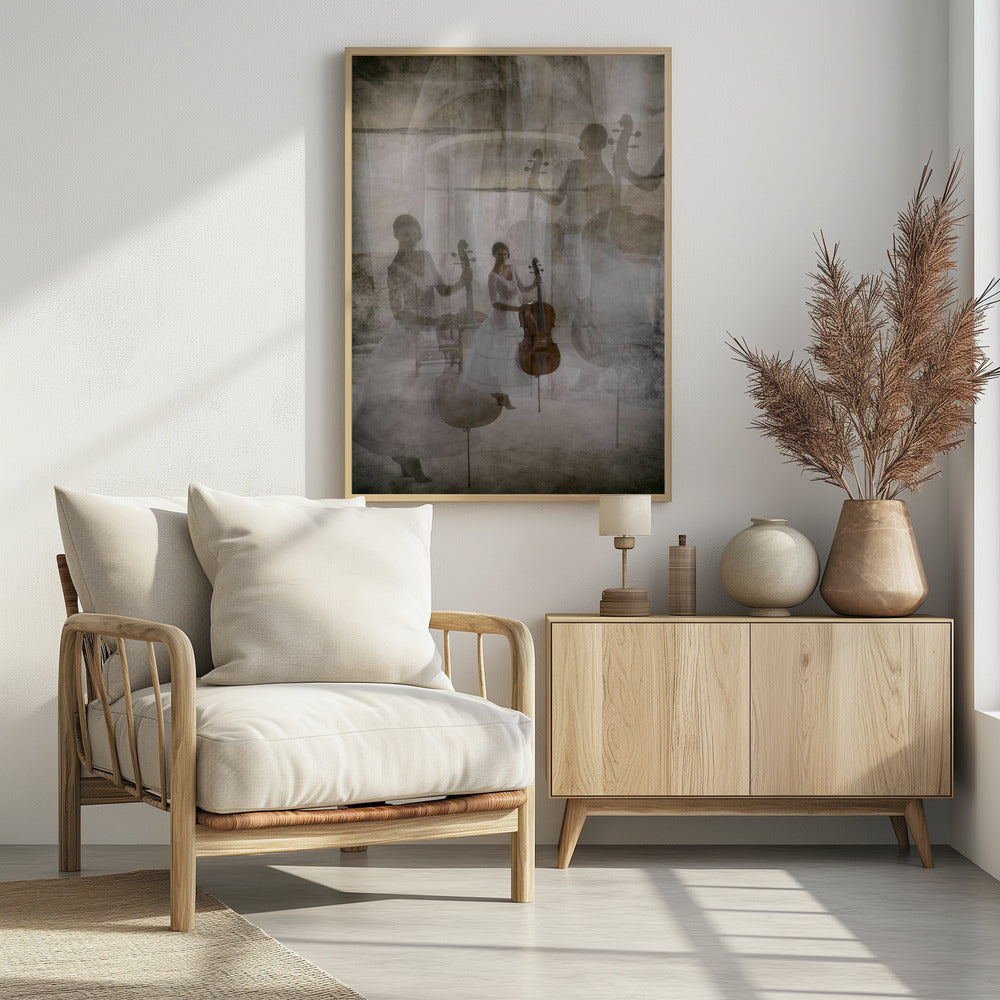 the stage fright of the cellist - Poster / Art Print - interiör