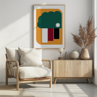 Every Cloud Mustard - Poster / Art Print - interiör