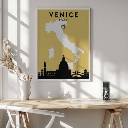 City Love Maps 91 - Poster / Art Print - interiör