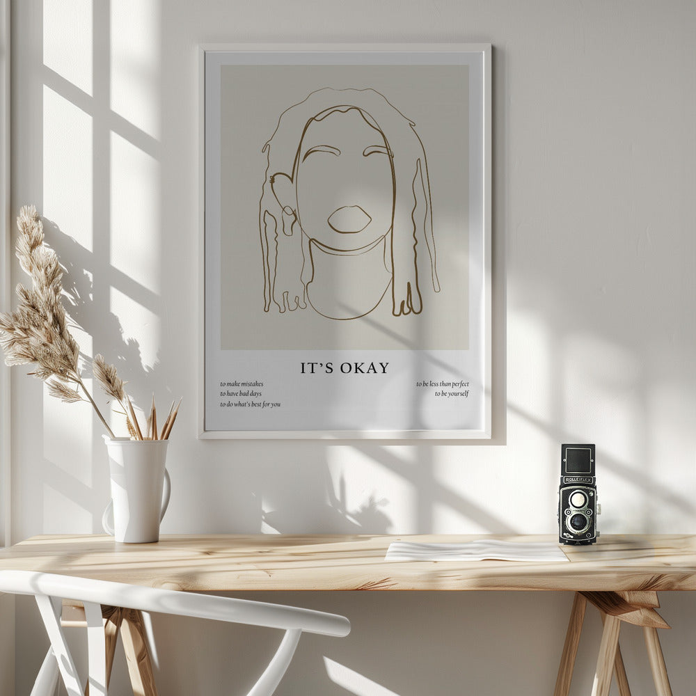 Woman line portrait - Poster / Art Print - interiör