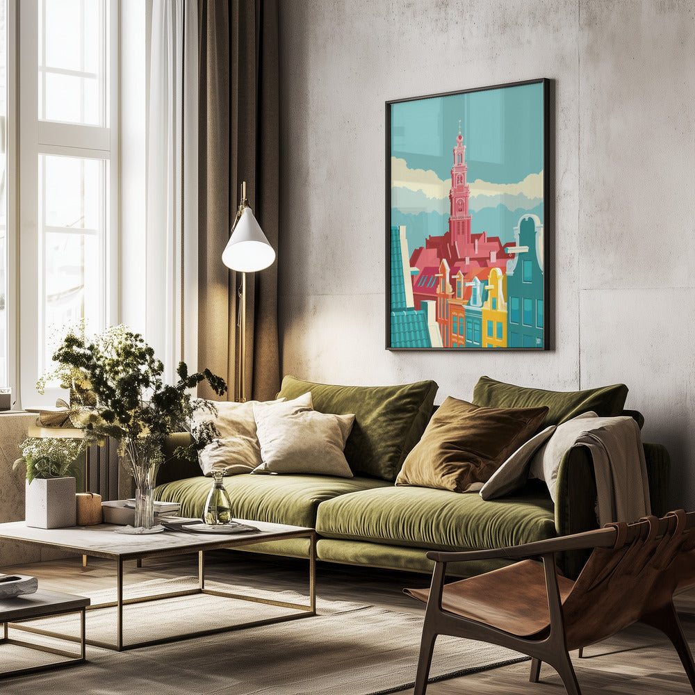 Amsterdam Westerkerk Jordaan - Poster / Art Print - interiör