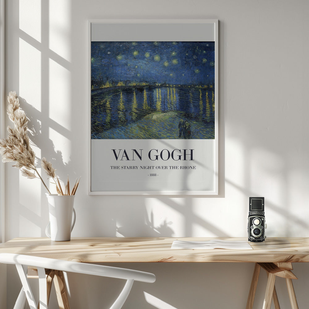 The Starry Night Over The Rhone - Poster / Art Print - interiör
