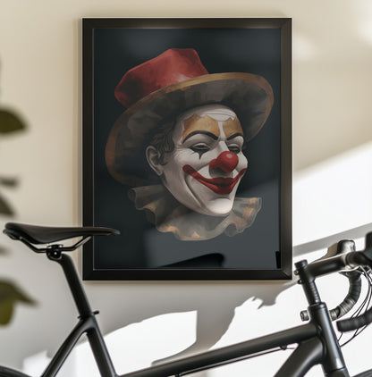 The Smiling Clown - Poster / Art Print - interiör